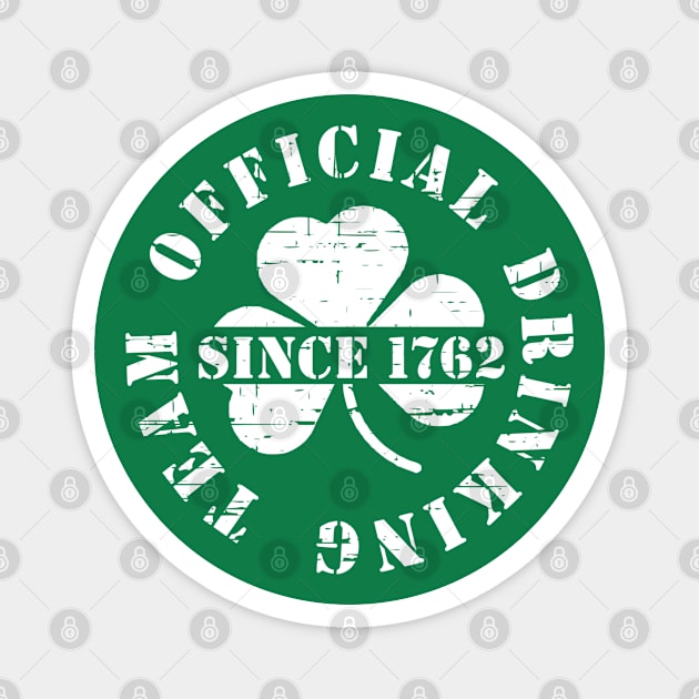 St Patricks Day Official Drinking Team Magnet by Yule